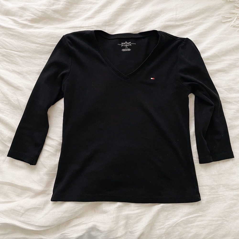 Y2K / Tommy Hilfiger / V-Neck Top / Size Large